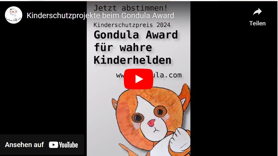 Youtube Video - Kinderschutzprojekte beim Gondula Award